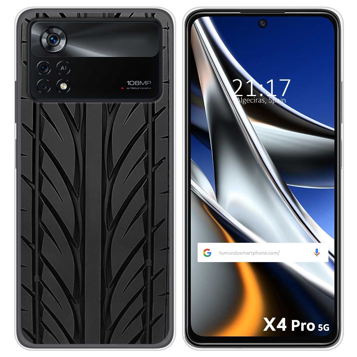 Funda Silicona para Xiaomi POCO X4 Pro 5G diseño Neumatico Dibujos