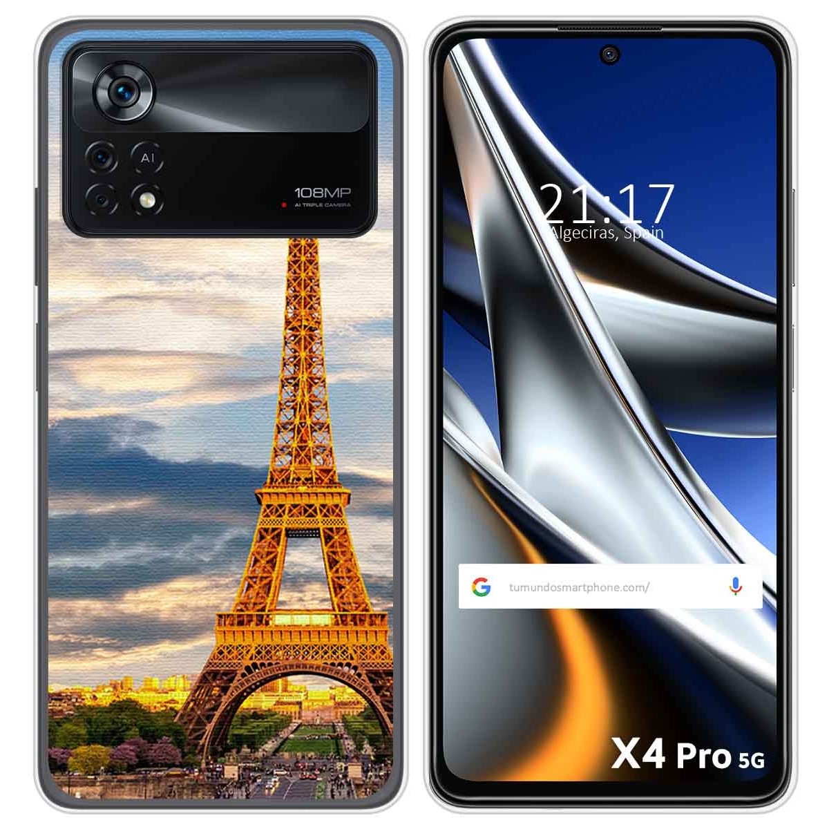 Funda Silicona para Xiaomi POCO X4 Pro 5G diseño Paris Dibujos