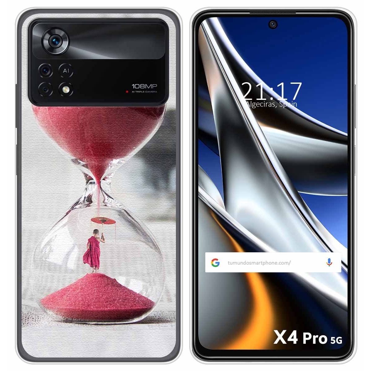 Funda Silicona para Xiaomi POCO X4 Pro 5G diseño Reloj Dibujos