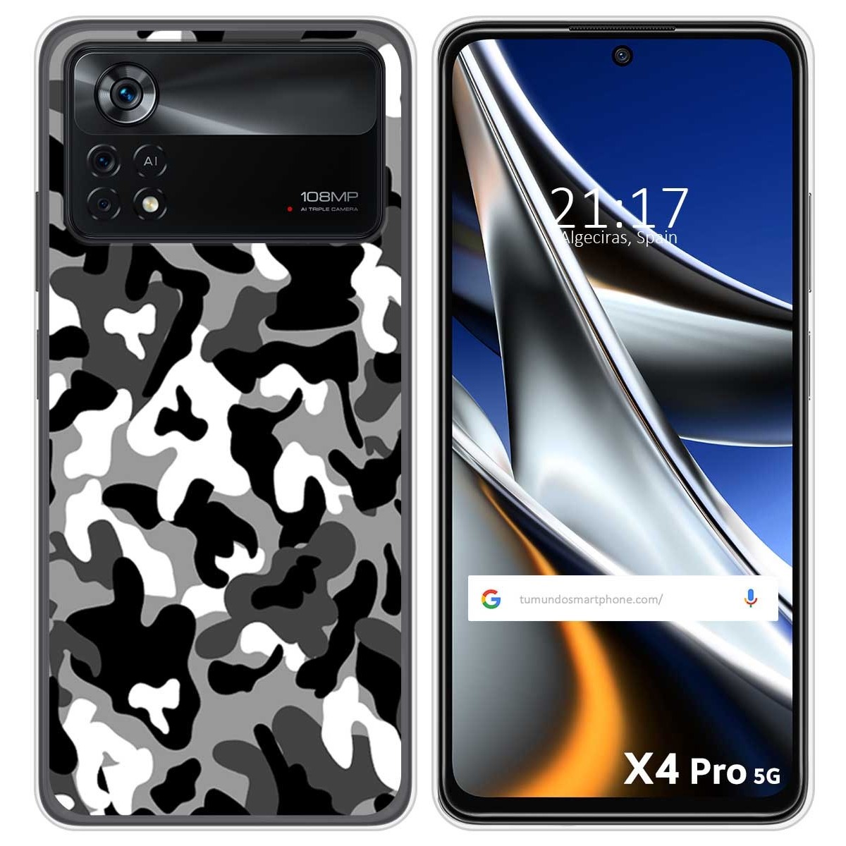 Funda Silicona para Xiaomi POCO X4 Pro 5G diseño Snow Camuflaje Dibujos