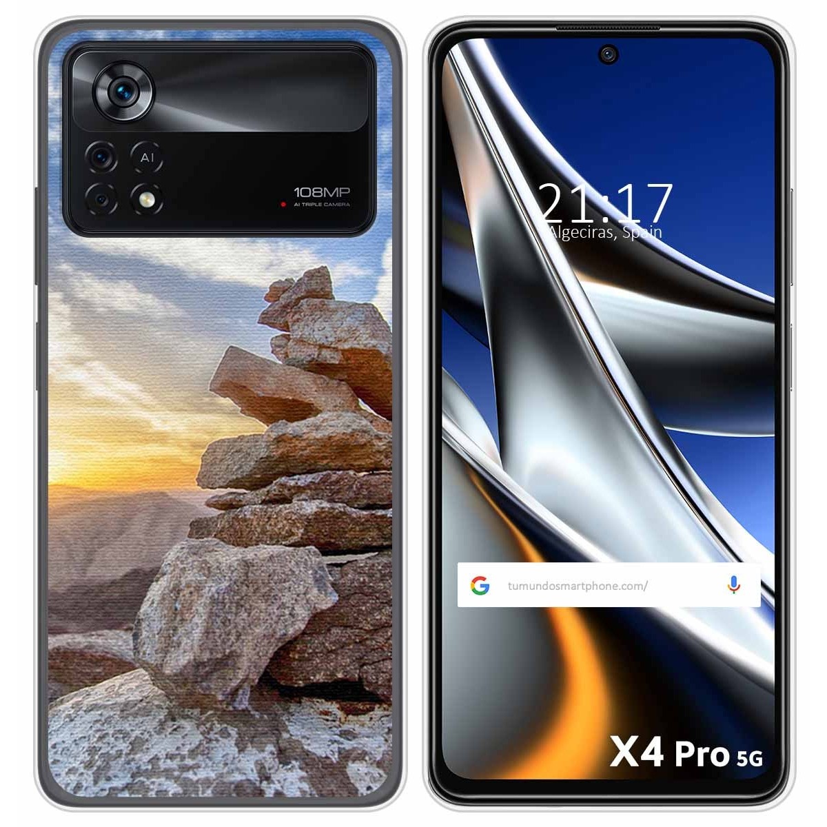 Funda Silicona para Xiaomi POCO X4 Pro 5G diseño Sunset Dibujos