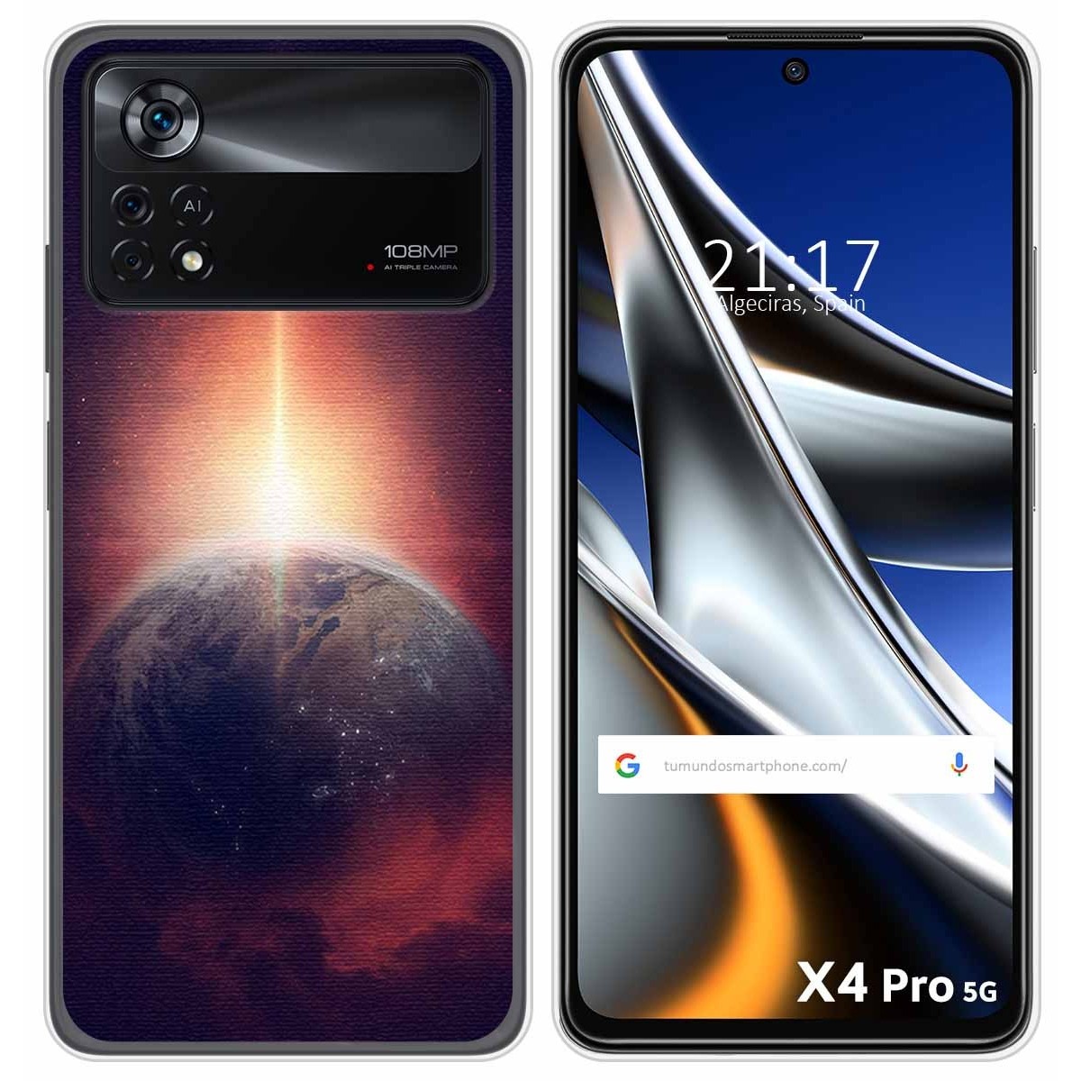 Funda Silicona para Xiaomi POCO X4 Pro 5G diseño Tierra Dibujos