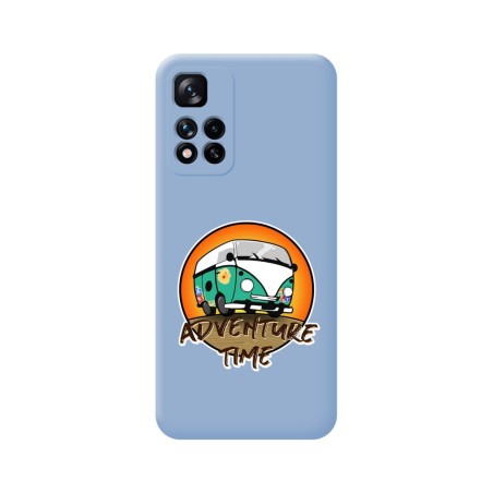 Funda Silicona Líquida Azul para Xiaomi Redmi Note 11 Pro+ Plus 5G diseño Adventure Time Dibujos