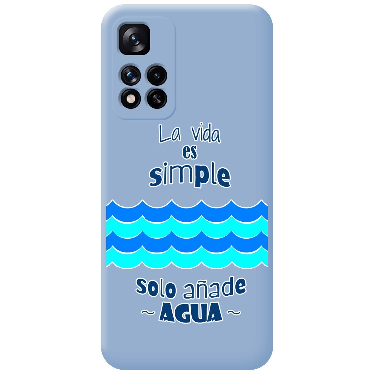 Funda Silicona Líquida Azul para Xiaomi Redmi Note 11 Pro+ Plus 5G diseño Agua Dibujos