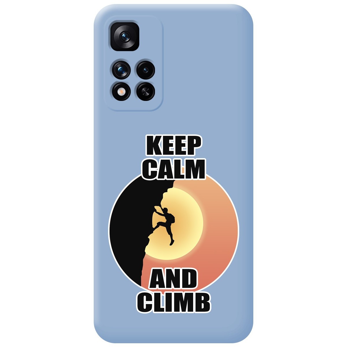 Funda Silicona Líquida Azul para Xiaomi Redmi Note 11 Pro+ Plus 5G diseño Hombre Escalada Dibujos