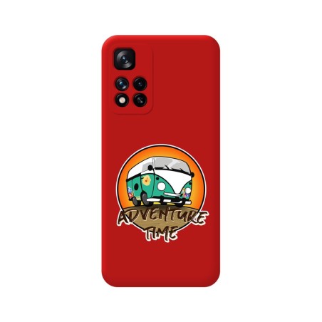 Funda Silicona Líquida Roja para Xiaomi Redmi Note 11 Pro+ Plus 5G diseño Adventure Time Dibujos