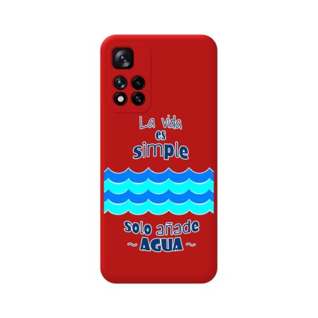 Funda Silicona Líquida Roja para Xiaomi Redmi Note 11 Pro+ Plus 5G diseño Agua Dibujos