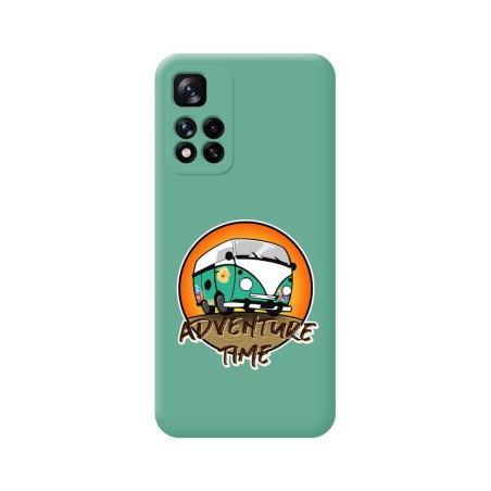 Funda Silicona Líquida Verde para Xiaomi Redmi Note 11 Pro+ Plus 5G diseño Adventure Time Dibujos