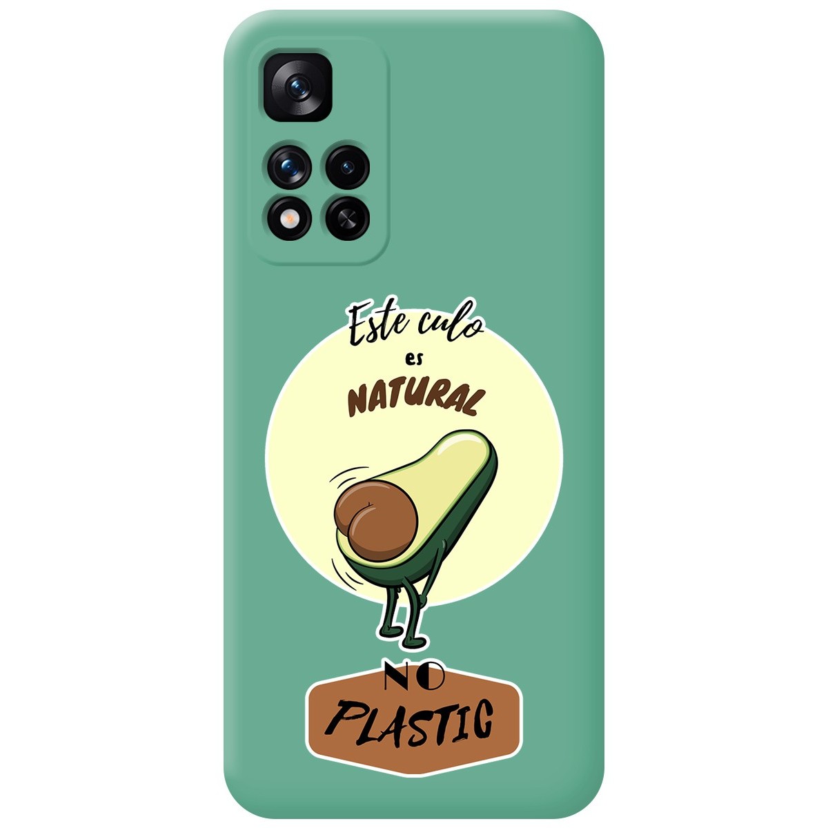 Funda Silicona Líquida Verde para Xiaomi Redmi Note 11 Pro+ Plus 5G diseño Culo Natural Dibujos