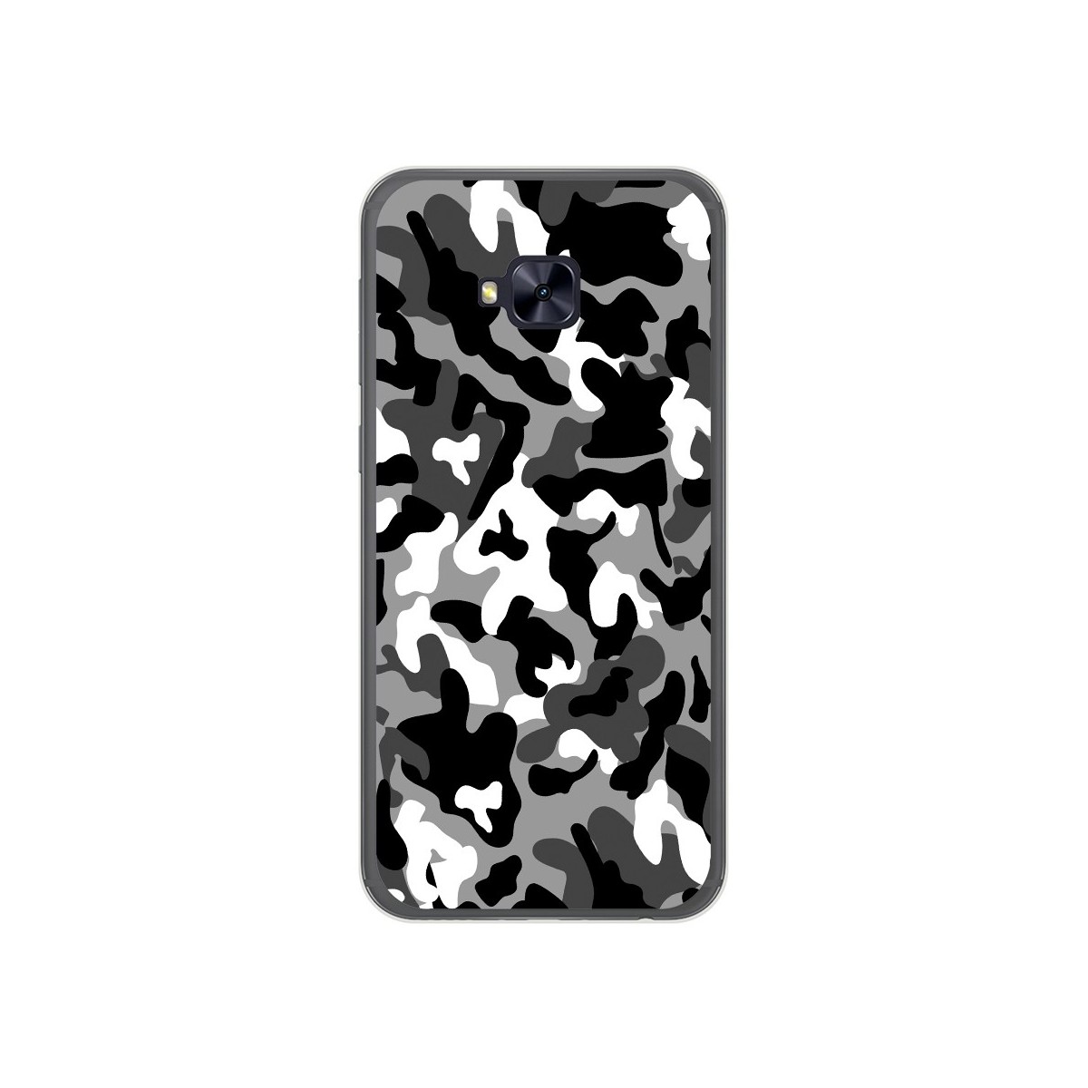 Funda Gel Tpu para Asus Zenfone 4 Selfie Pro Zd552Kl Diseño Snow Camuflaje Dibujos
