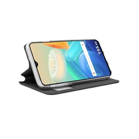 Funda Libro Soporte con Ventana para Vivo Y55 5G color Negra