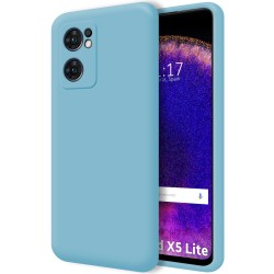Funda Silicona Líquida Ultra Suave para Oppo Find X5 Lite 5G color Azul