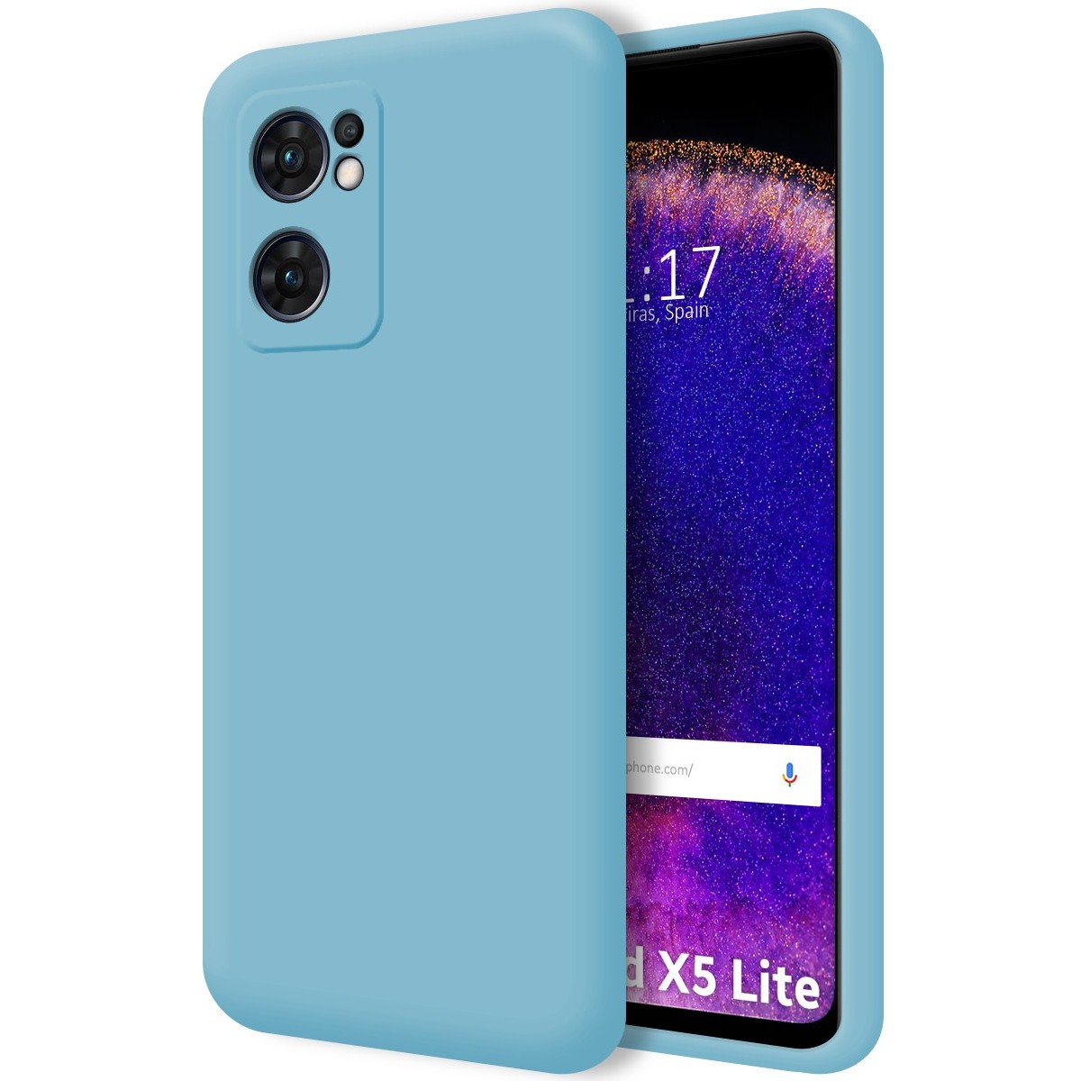 Oppo Find X5 Lite 5G Funda Gel Tpu Silicona Líquida Azul