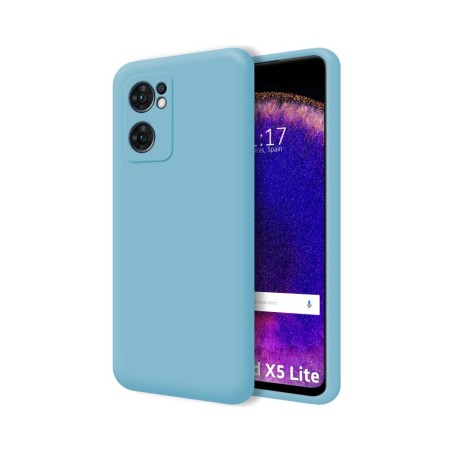Funda Silicona Líquida Ultra Suave para Oppo Find X5 Lite 5G color Azul