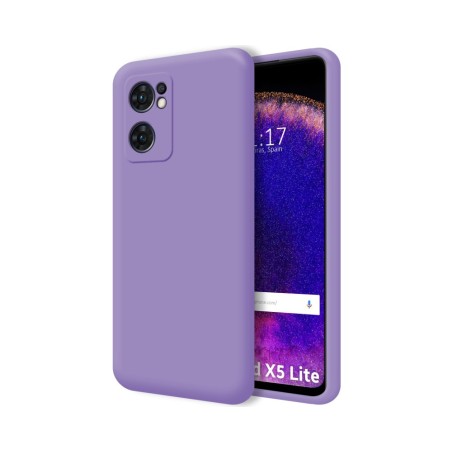 Funda Silicona Líquida Ultra Suave para Oppo Find X5 Lite color Morada