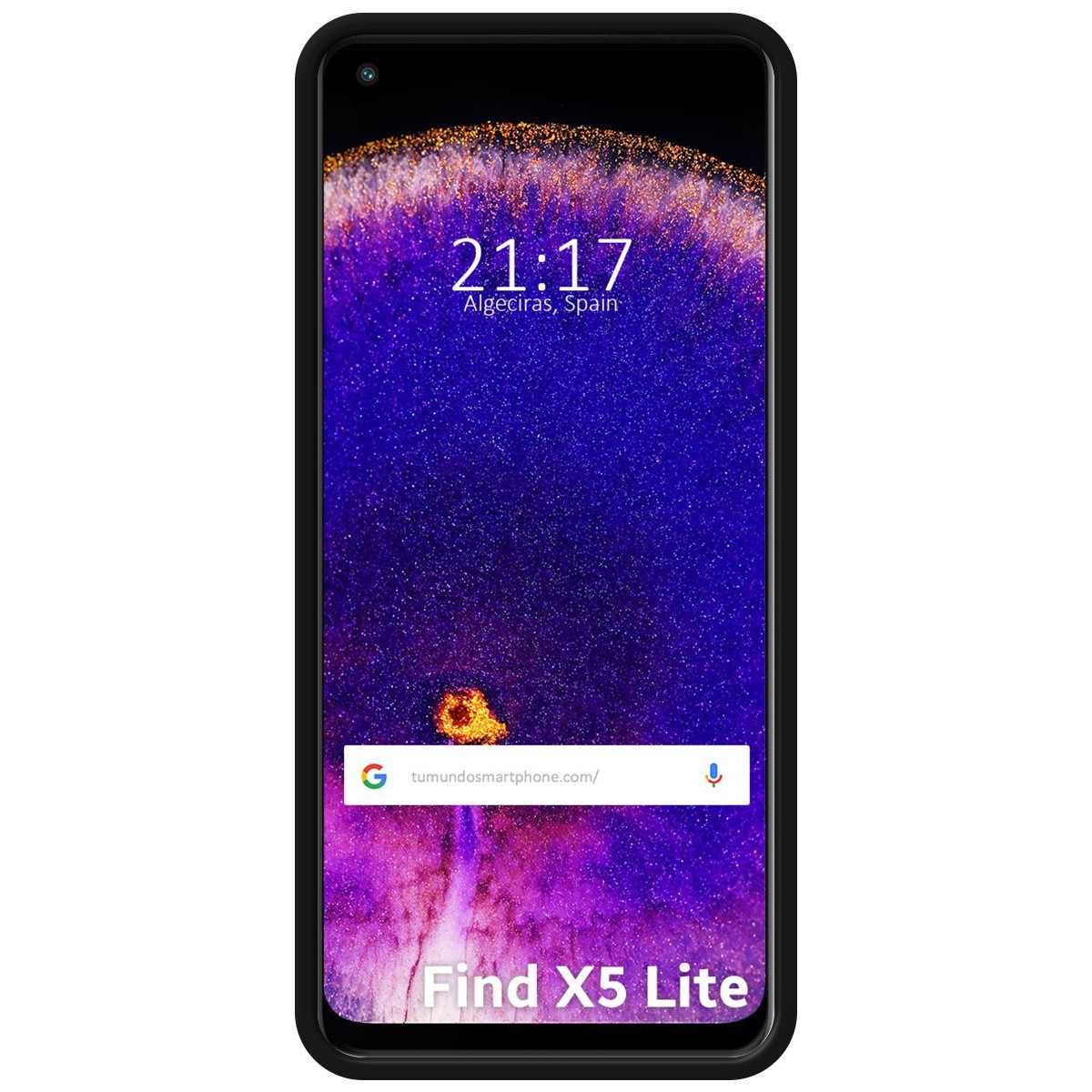 Funda Silicona Líquida Ultra Suave para Oppo Find X5 Lite color Negra