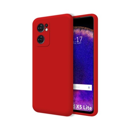 Funda Silicona Líquida Ultra Suave para Oppo Find X5 Lite color Roja
