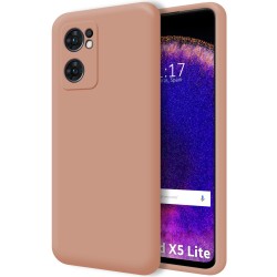 Funda Silicona Líquida Ultra Suave para Oppo Find X5 Lite color Rosa