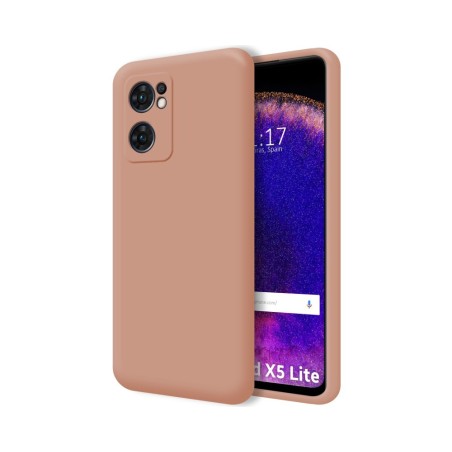 Funda Silicona Líquida Ultra Suave para Oppo Find X5 Lite color Rosa