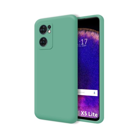 Funda Silicona Líquida Ultra Suave para Oppo Find X5 Lite color Verde
