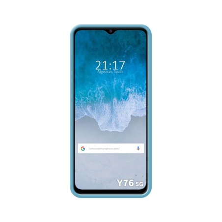 Funda Silicona Líquida Ultra Suave para Vivo Y76 5G color Azul