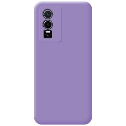 Funda Silicona Líquida Ultra Suave para Vivo Y76 5G color Morada 2