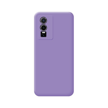Funda Silicona Líquida Ultra Suave para Vivo Y76 5G color Morada