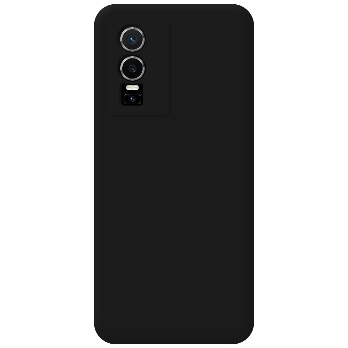 Funda Silicona Líquida Ultra Suave para Vivo Y76 5G color Negra