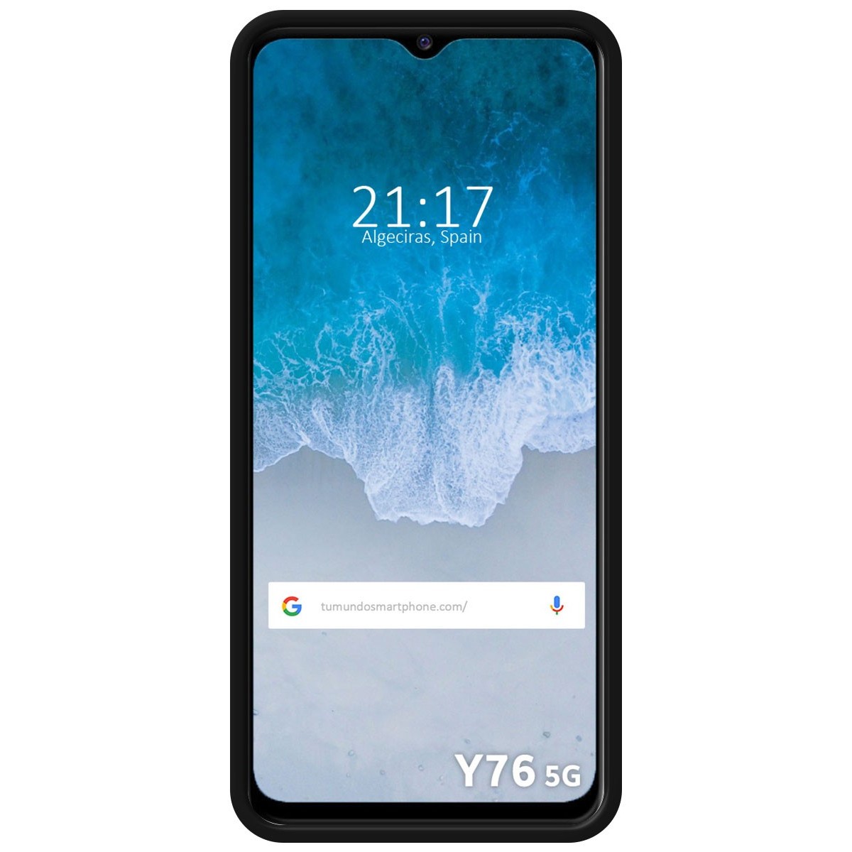 Funda Silicona Líquida Ultra Suave para Vivo Y76 5G color Negra