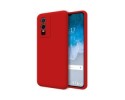 Funda Silicona Líquida Ultra Suave para Vivo Y76 5G color Roja