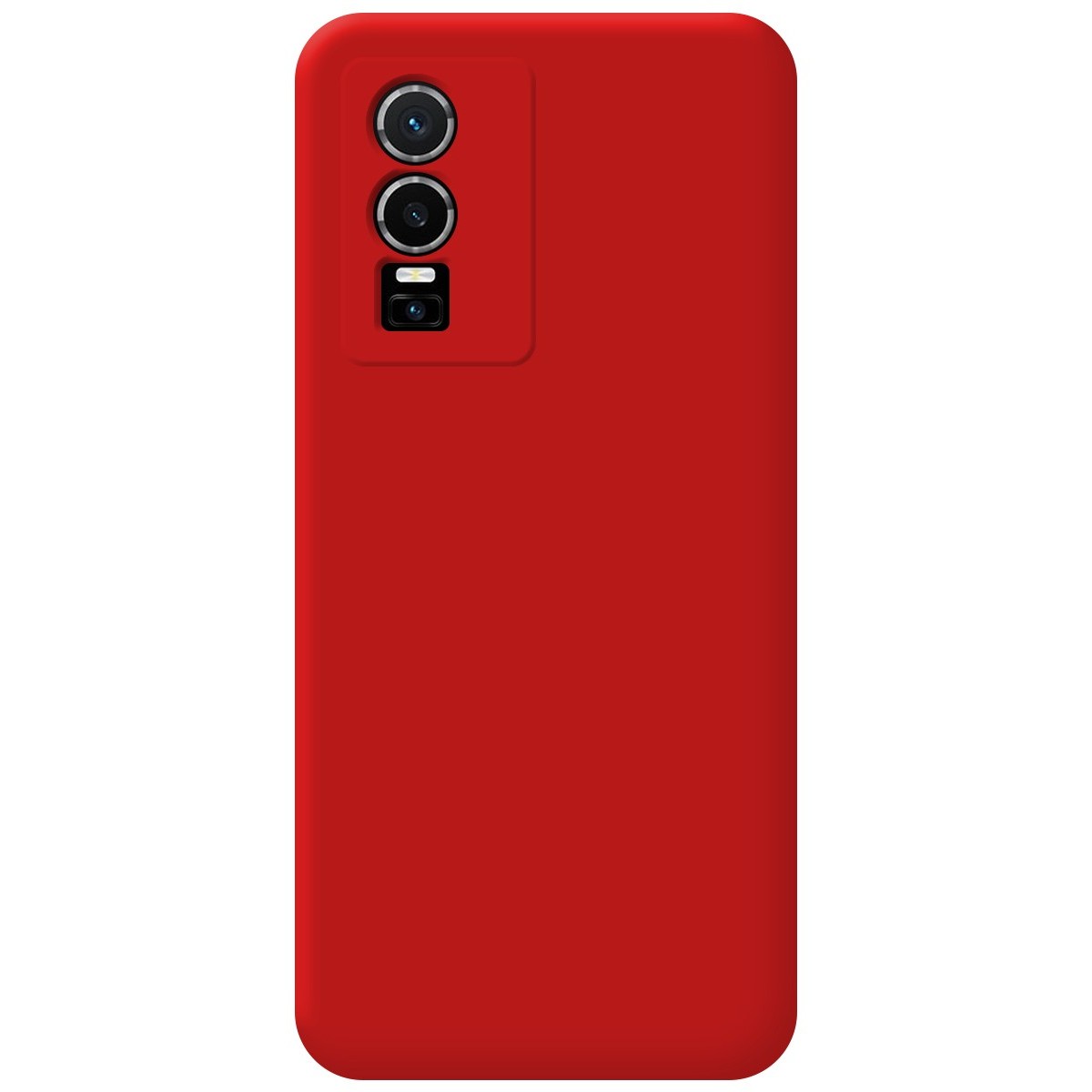 Funda Silicona Líquida Ultra Suave para Vivo Y76 5G color Roja