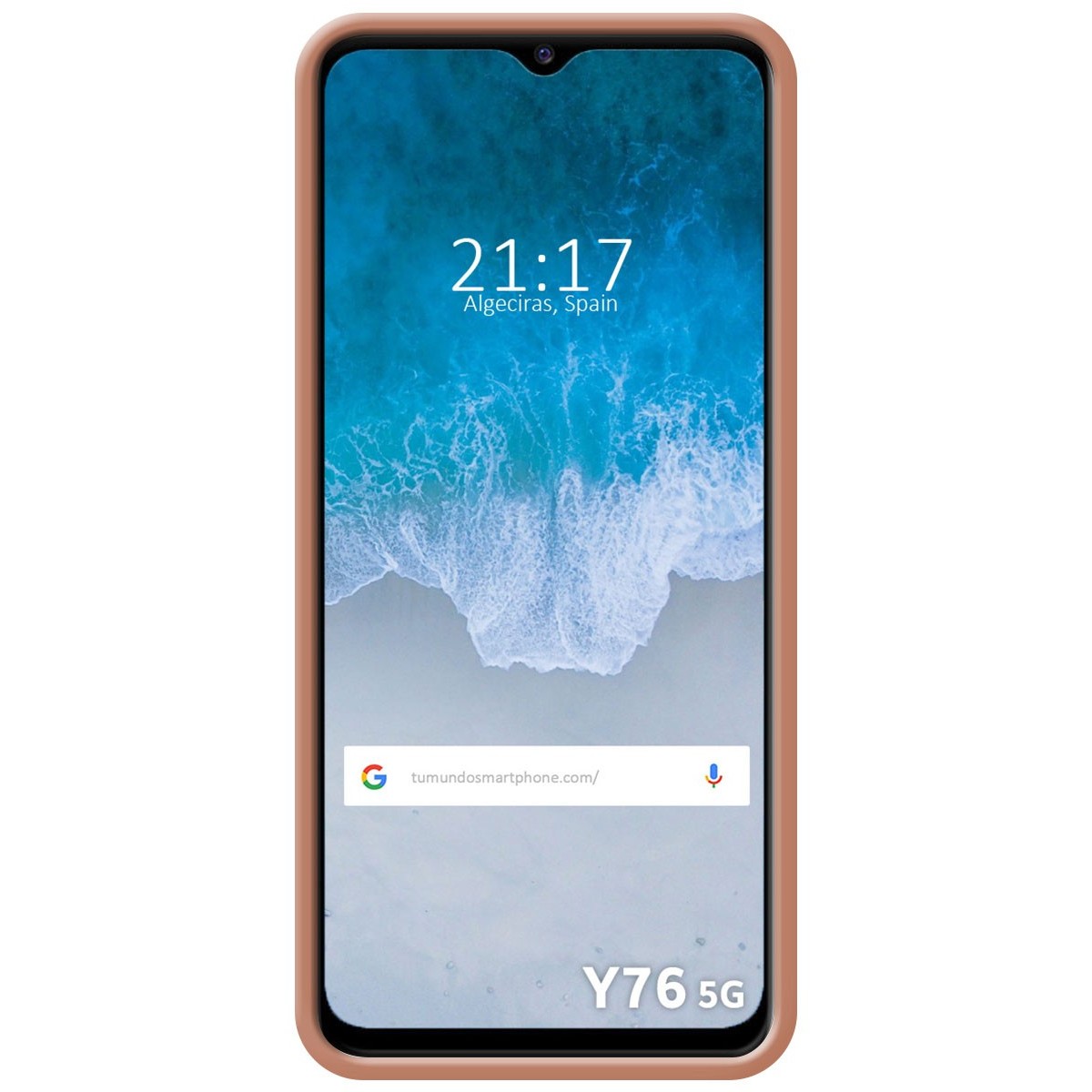 Funda Silicona Líquida Ultra Suave para Vivo Y76 5G color Rosa