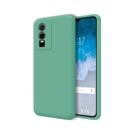 Funda Silicona Líquida Ultra Suave para Vivo Y76 5G color Verde