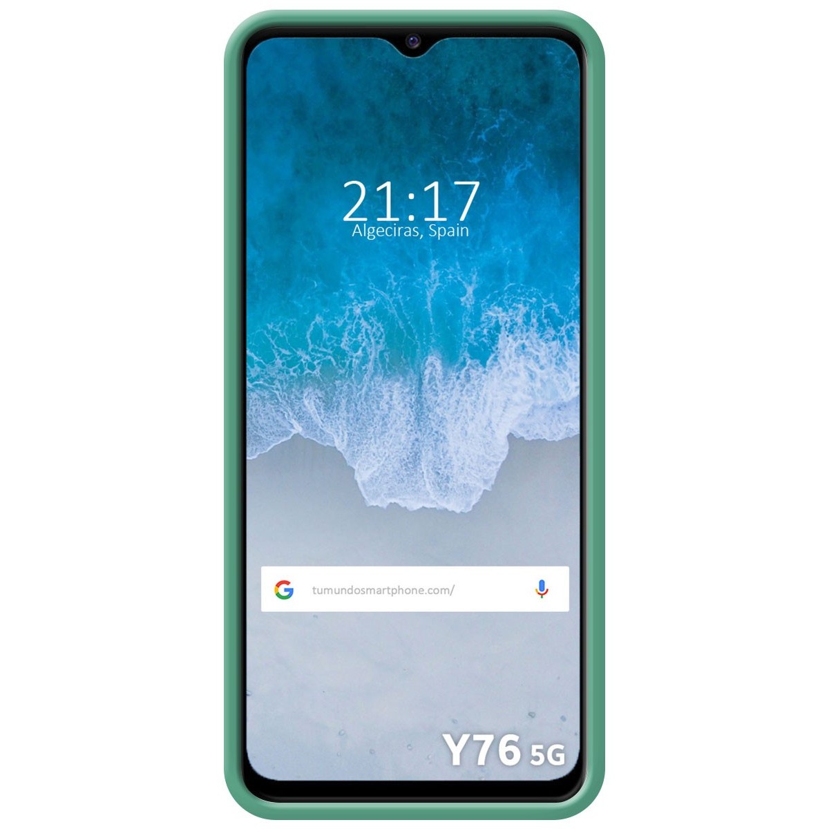 Funda Silicona Líquida Ultra Suave para Vivo Y76 5G color Verde