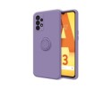 Funda Silicona Líquida Ultra Suave con Anillo para Samsung Galaxy A13 4G color Morada