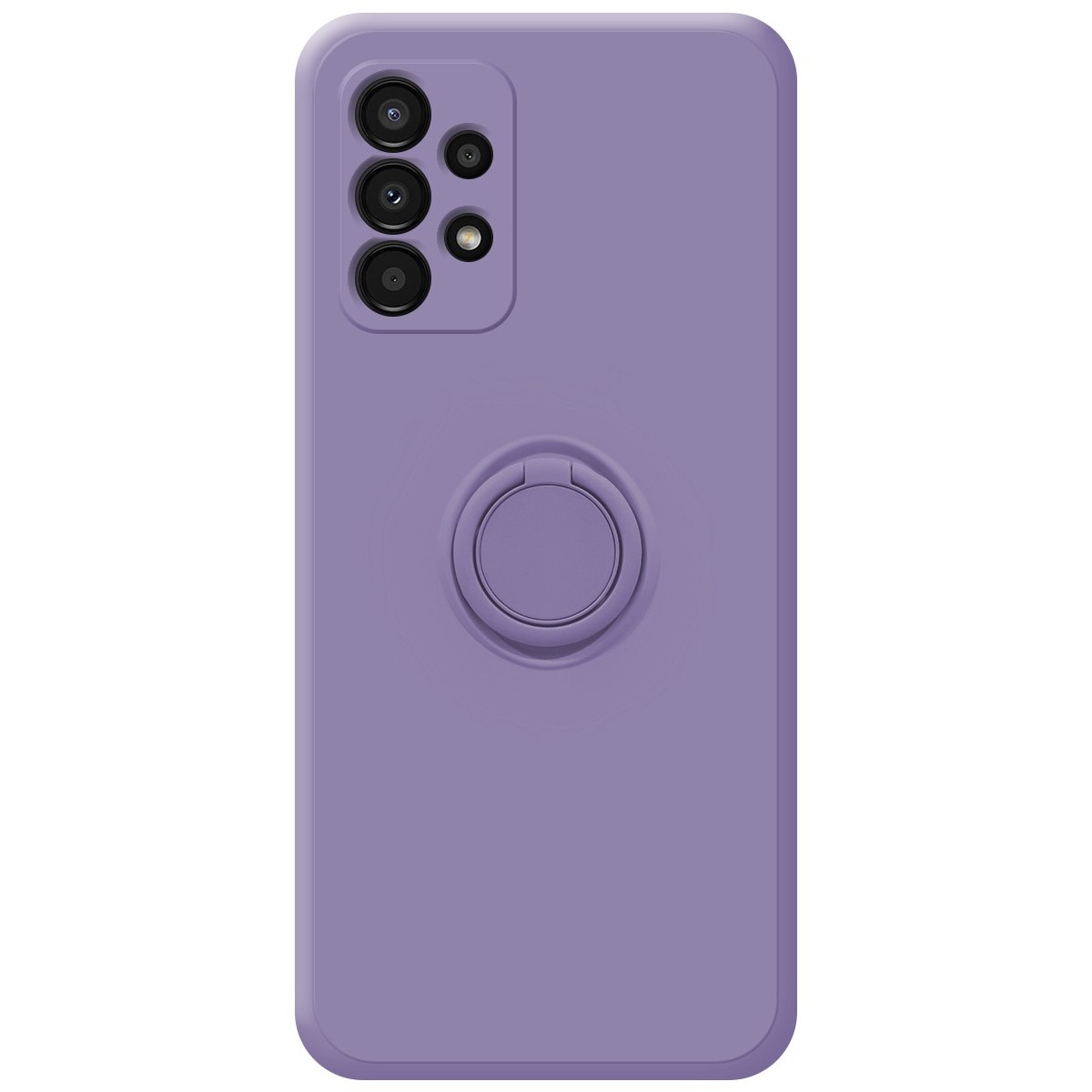 Funda Silicona Líquida Ultra Suave con Anillo para Samsung Galaxy A13 4G color Morada
