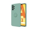 Funda Silicona Líquida Ultra Suave con Anillo para Samsung Galaxy A13 4G color Verde