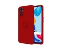 Funda Silicona Líquida Ultra Suave con Anillo para Xiaomi Redmi Note 11 / 11S color Roja