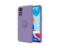 Funda Silicona Líquida Ultra Suave con Anillo para Xiaomi Redmi Note 11 / 11S color Morada