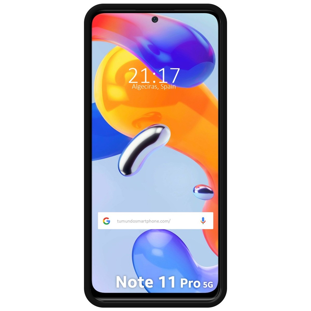 Funda Silicona Líquida Ultra Suave con Anillo para Xiaomi Redmi Note 11 Pro / 11 Pro 5G color Negra