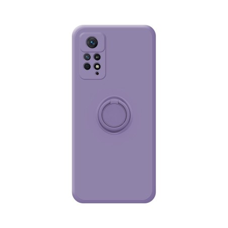Funda Silicona Líquida Ultra Suave con Anillo para Xiaomi Redmi Note 11 Pro / 11 Pro 5G color Morada