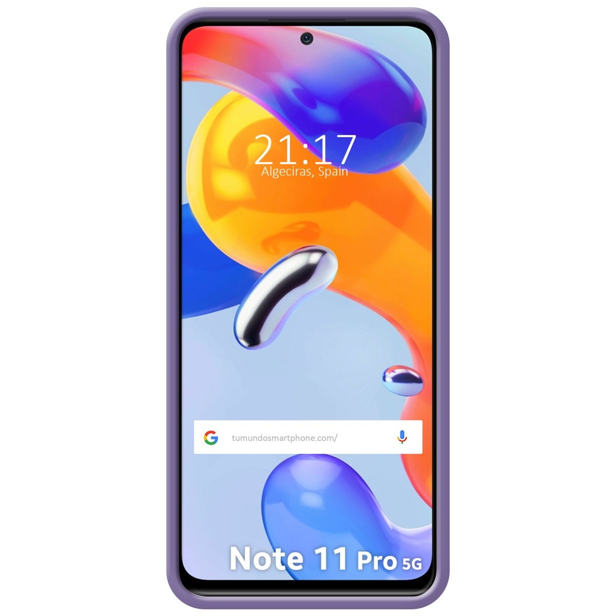 Funda Silicona Líquida Ultra Suave con Anillo para Xiaomi Redmi Note 11 Pro / 11 Pro 5G color Morada