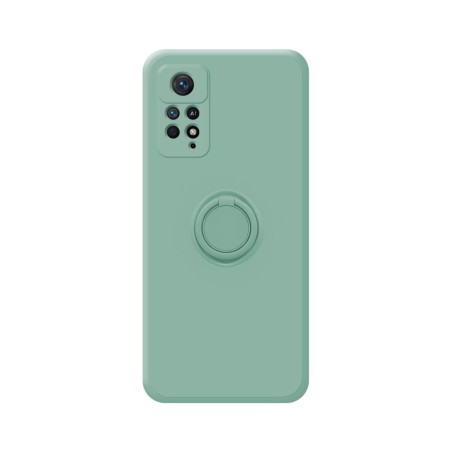 Funda Silicona Líquida Ultra Suave con Anillo para Xiaomi Redmi Note 11 Pro / 11 Pro 5G color Verde