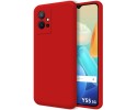 Funda Silicona Líquida Ultra Suave para Vivo Y55 5G color Roja