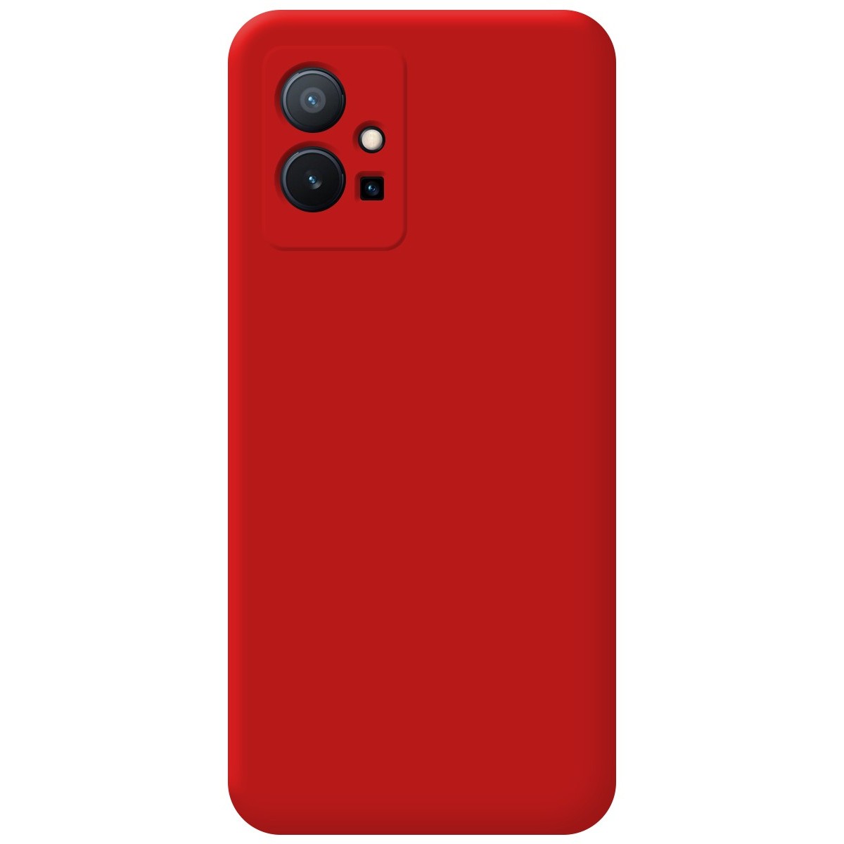 Funda Silicona Líquida Ultra Suave para Vivo Y55 5G color Roja