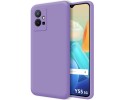 Funda Silicona Líquida Ultra Suave para Vivo Y55 5G color Morada