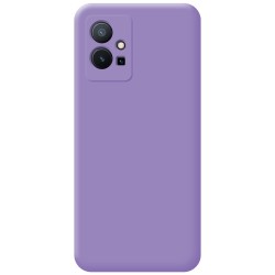 Funda Silicona Líquida Ultra Suave para Vivo Y55 5G color Morada 2
