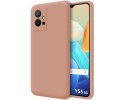 Funda Silicona Líquida Ultra Suave para Vivo Y55 5G color Rosa