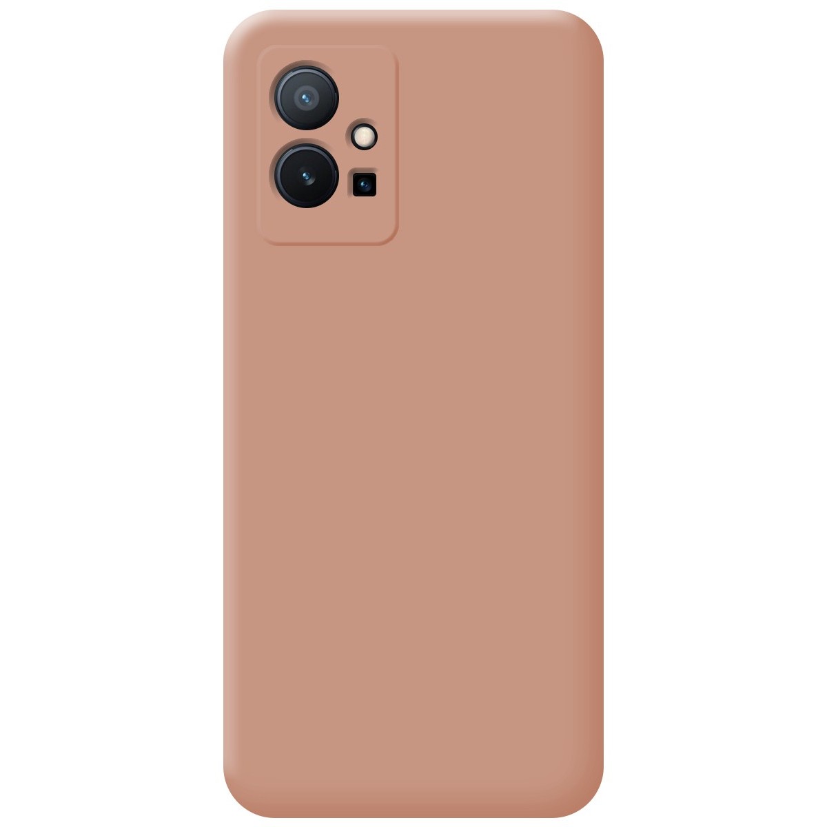 Funda Silicona Líquida Ultra Suave para Vivo Y55 5G color Rosa
