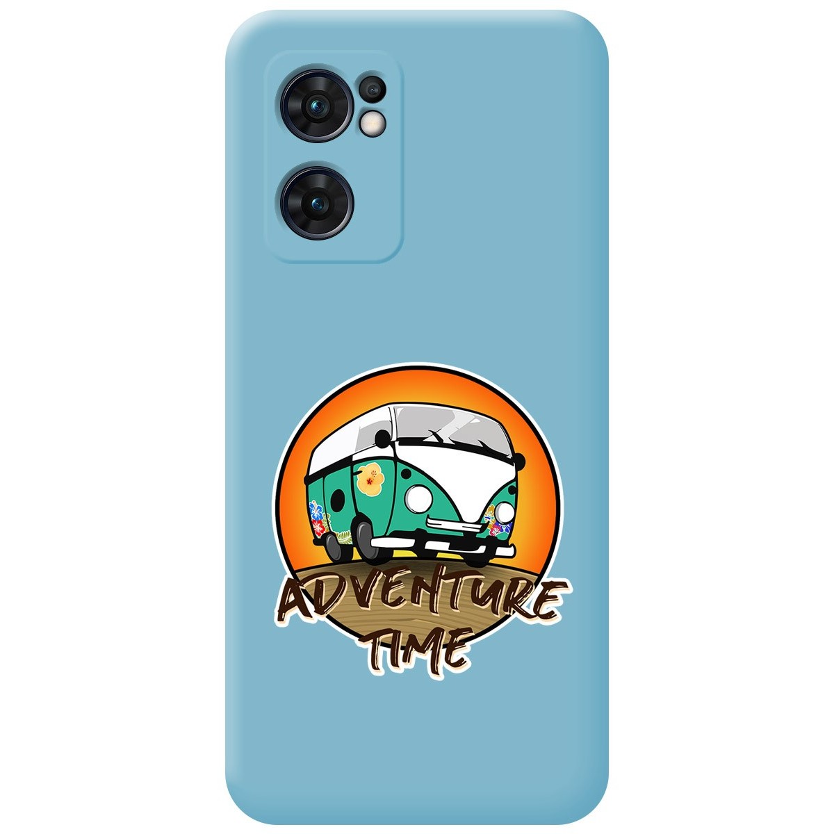 Funda Silicona Líquida Azul para Oppo Find X5 Lite 5G diseño Adventure Time Dibujos